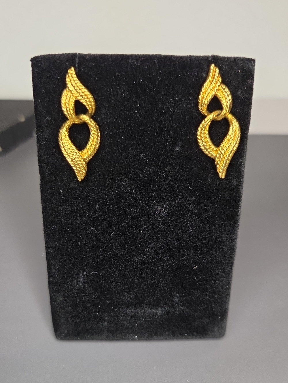 Napier Gold-Tone Twisted Ribbon Drop Earrings - Women Jewelry